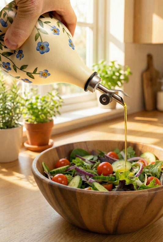 Pottery ceramic oil dispenser