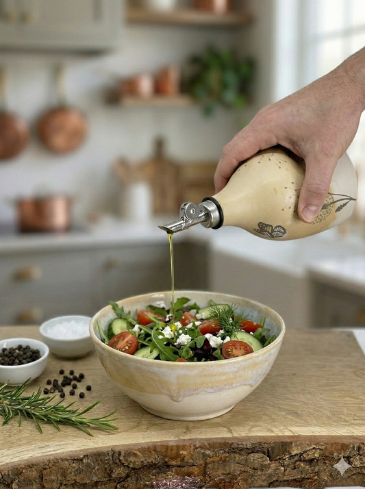 Pottery ceramic oil dispenser