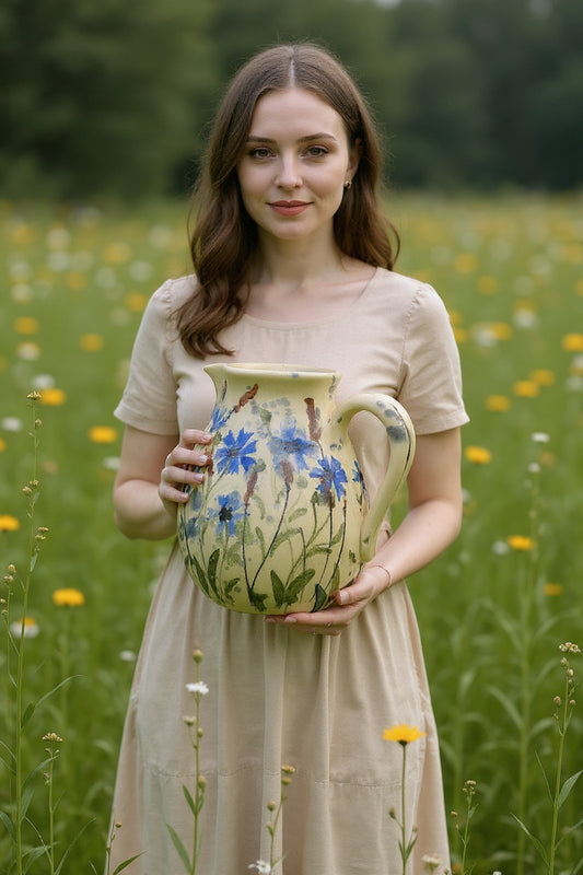 Rudzupuķu krūze, virpota krūze