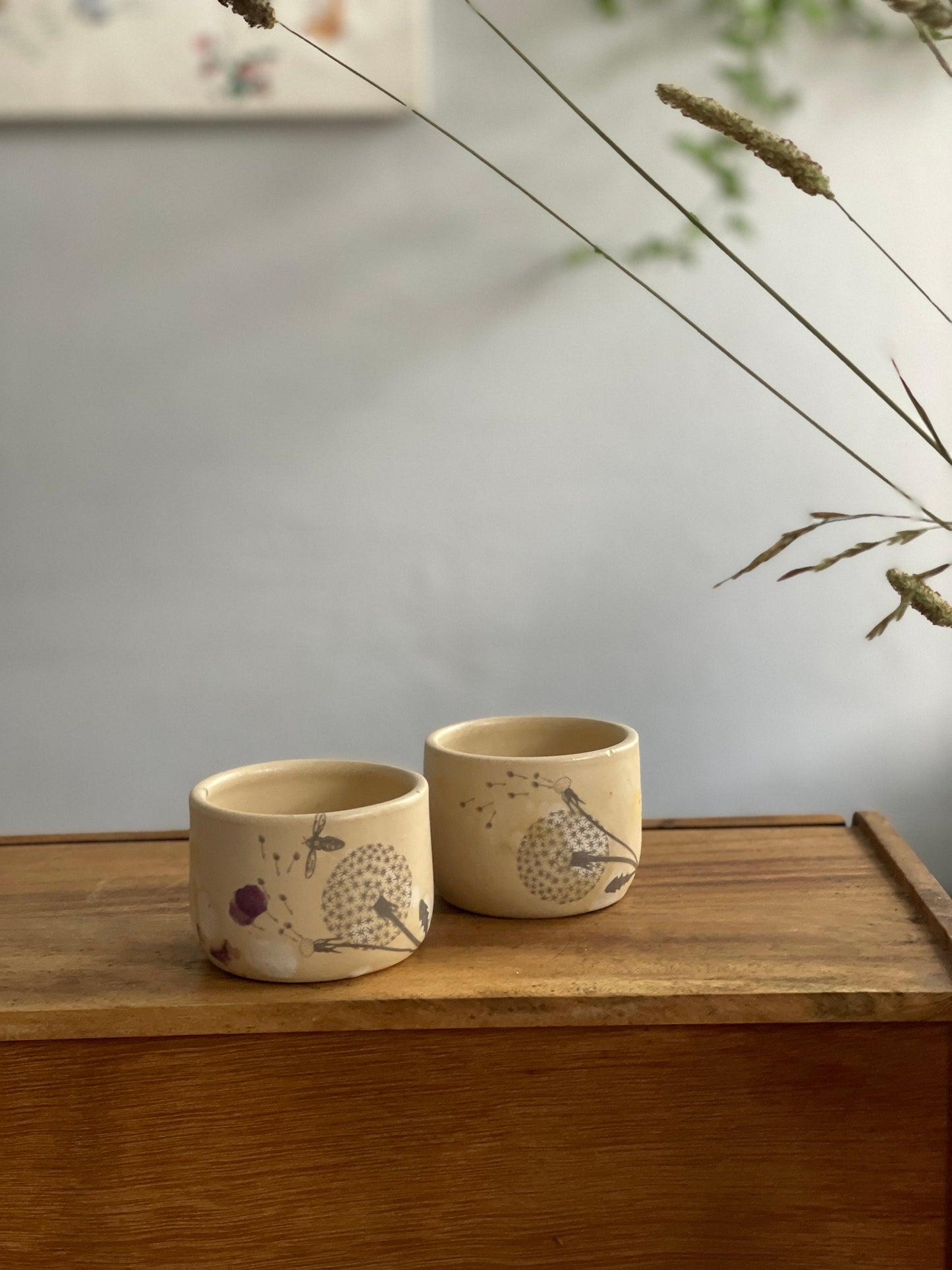 2 trauciņu komplekts. Mazas glāzītes.