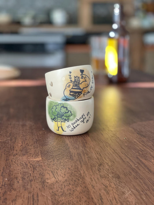 2 trauciņu komplekts. Mazas glāzītes.