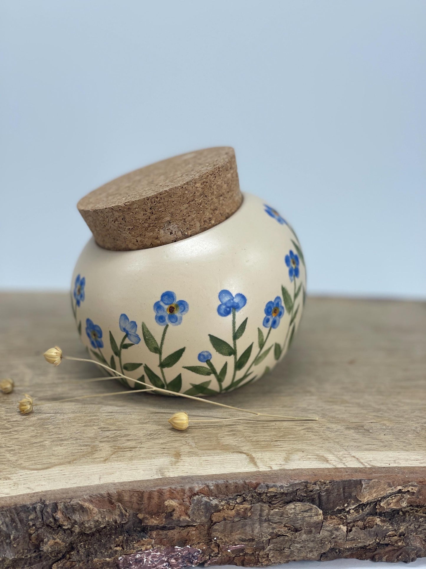 Sāls pagrabs, Sāls cūka Sāls glabātājs, keramikas sāls pods, neaizmirstulītes