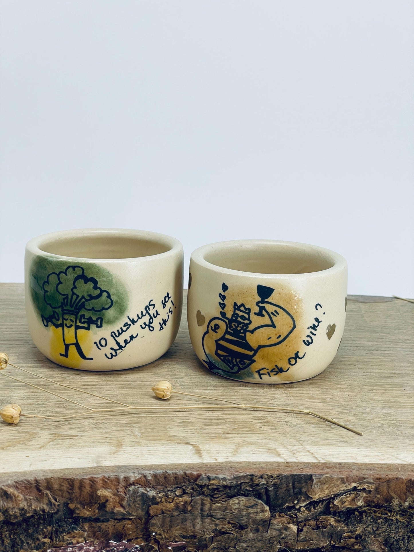 2 trauciņu komplekts. Mazas glāzītes.