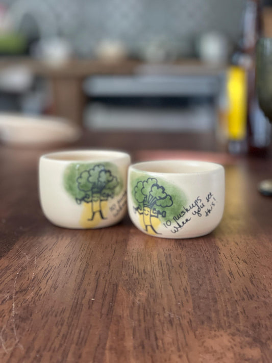 2 trauciņu komplekts. Mazas glāzītes.