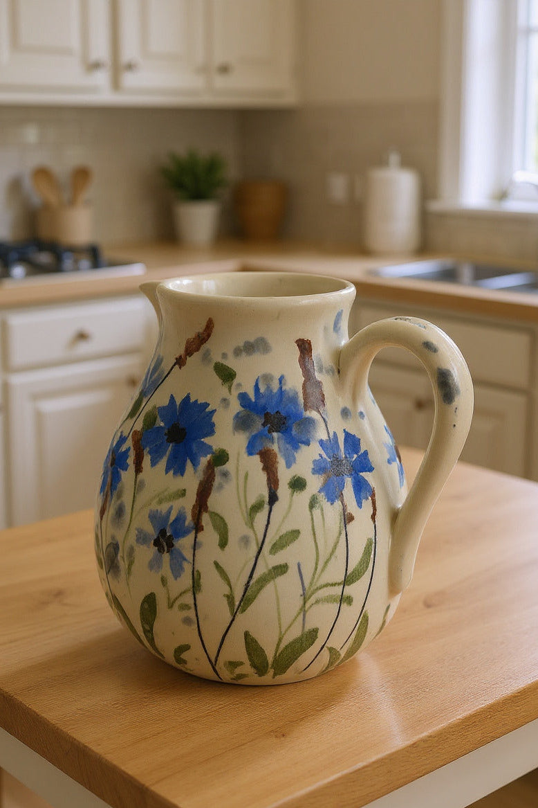 Rudzupuķu krūze, virpota krūze