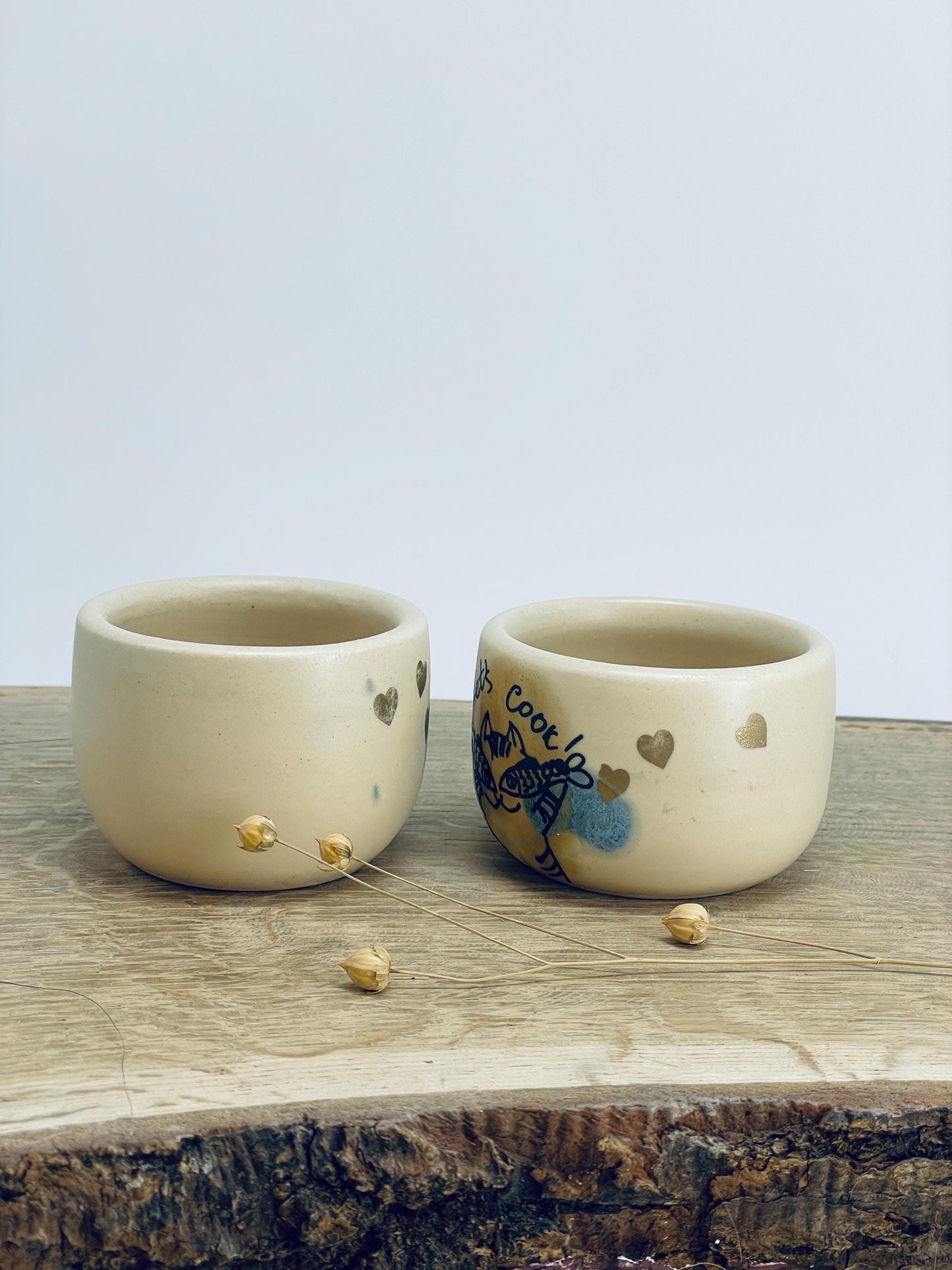 2 trauciņu komplekts. Mazas glāzītes.