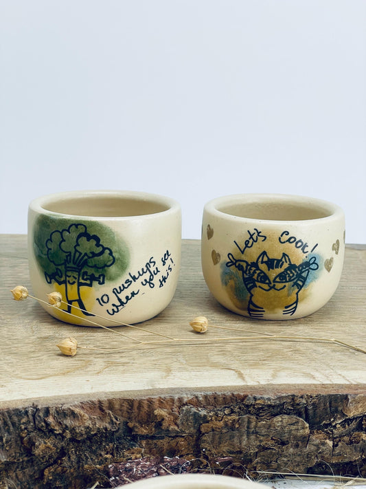 2 trauciņu komplekts. Mazas glāzītes.