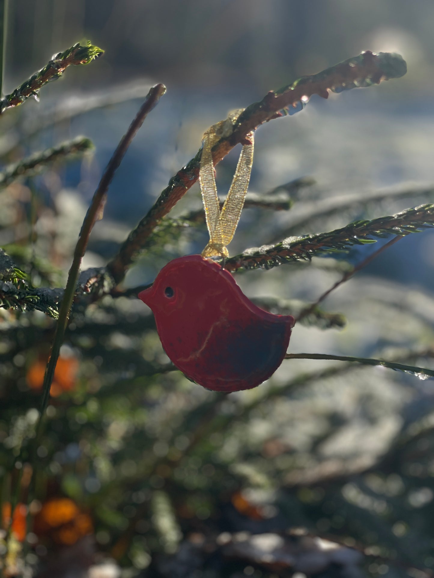 Sarkans putniņs - dekors