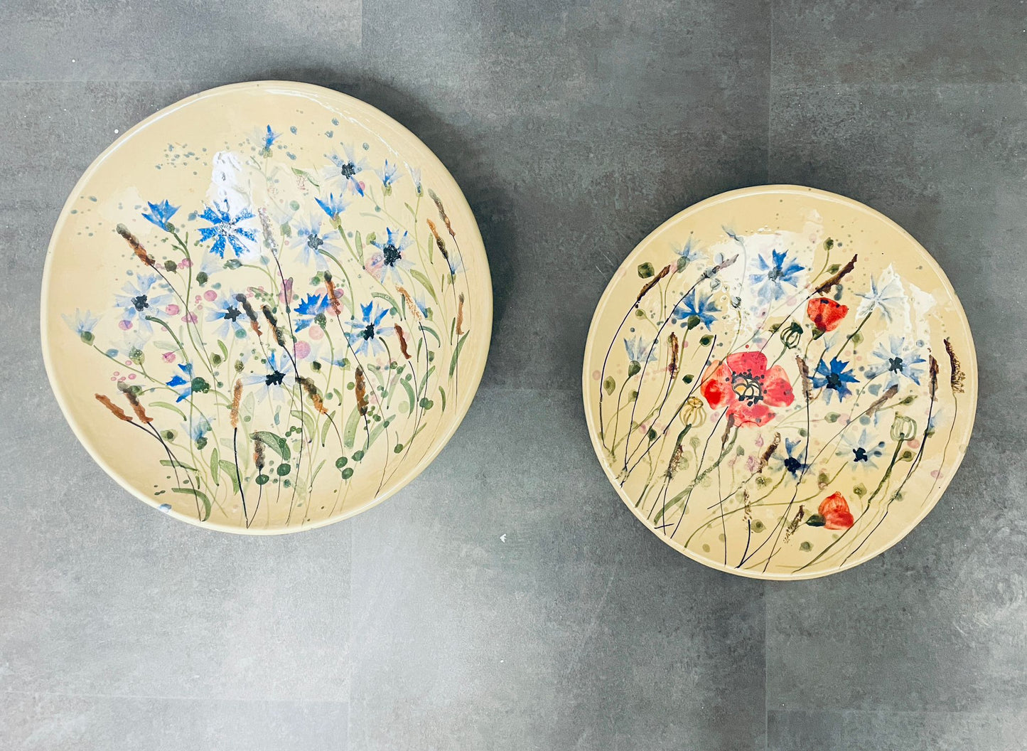 Rudzupuķu šķīvis-bļoda