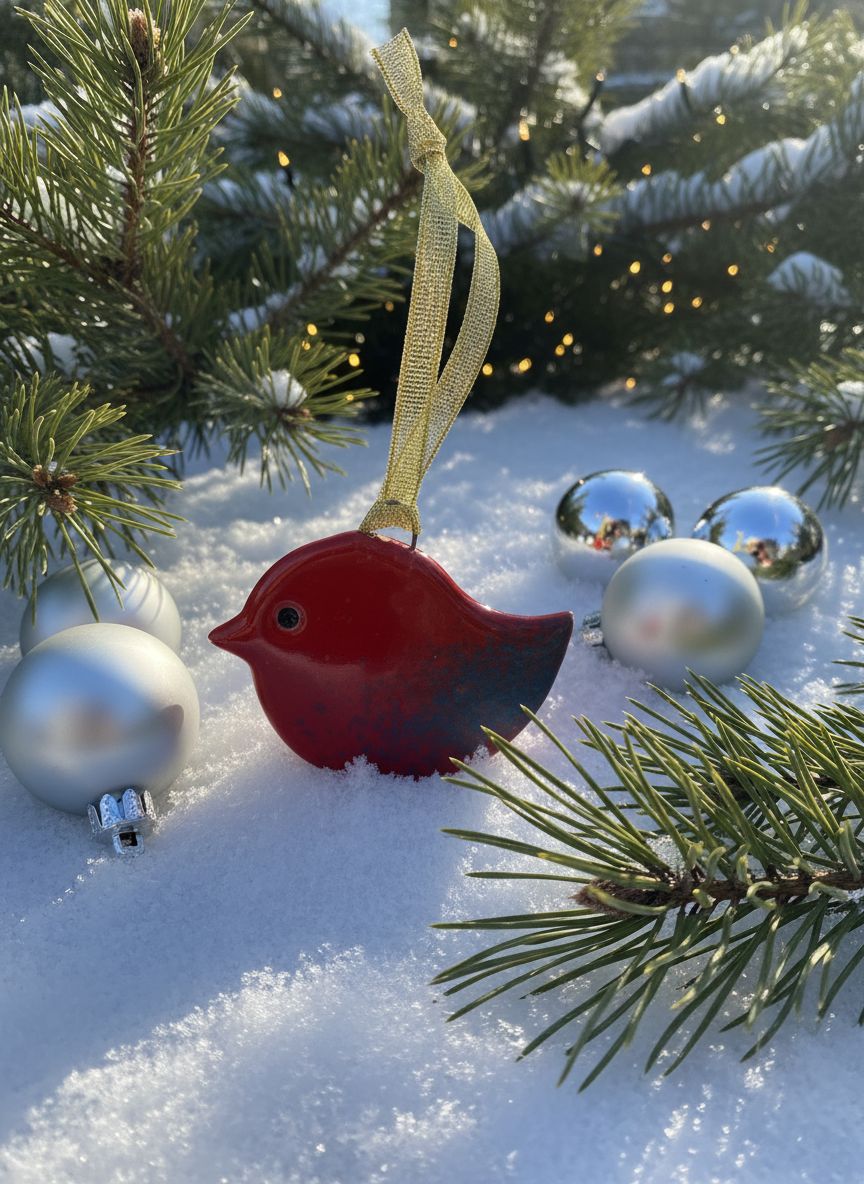 Sarkans putniņs - dekors