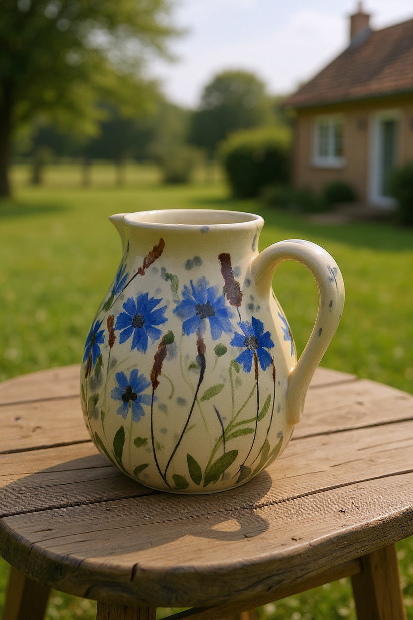 Rudzupuķu krūze, virpota krūze